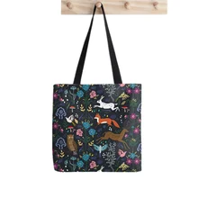 

Shopper Mystic Forest Tote Bag Printed Tote Bag women Harajuku shopper handbag girl Shoulder shopping bag Lady Canvas Bag