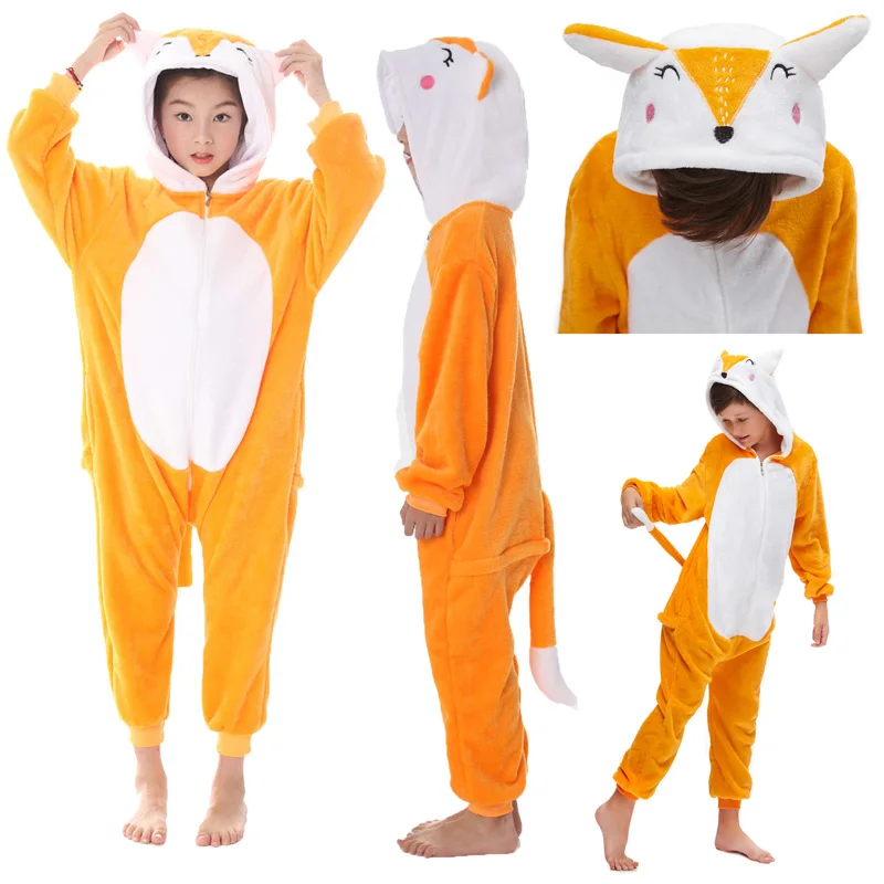 Boys Girls Baby Kids Children One Piece Hooded Jumpsuits Dinosaur Kigurumi Unicorn Pajama Adult Panda Kigurumi Pijamas