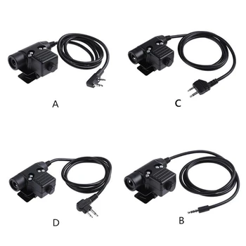 

Helmet Headset PTT Hunting Military Airsoft Headset Adapter for Kenwood T4MF