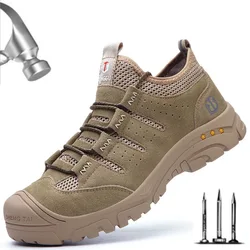 Men Steel Toe Safety Boots Work Shoes Indestructible Sneakers Puncture-Proof Men's Boots Safety Shoes Work Boots work snekers