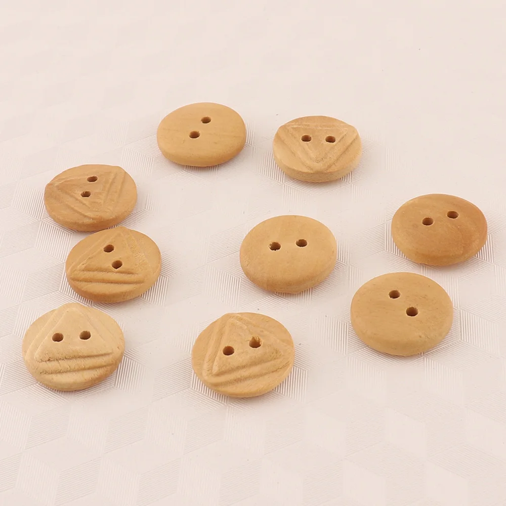 

10 PCS 2-hole round wood button Wood color natural color button Sewing Scrapbooking for Garment buttons Handmade Craft DIY