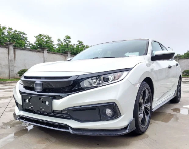Для Honda civic передний бампер спойлер для губ PP и углеродного волокна Материал автомобиля resr крыло спойлер для губ праймер цвет
