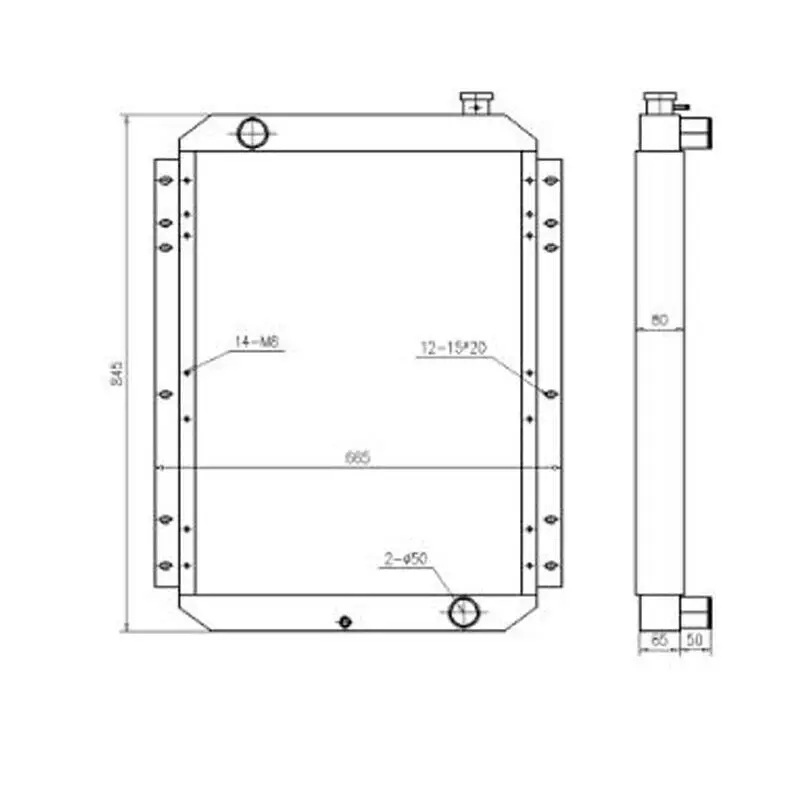Comprare Acqua Del Radiatore 4274494 4285626 Misura Per Hitachi Escavatore Ex100-2 Ex120-2
