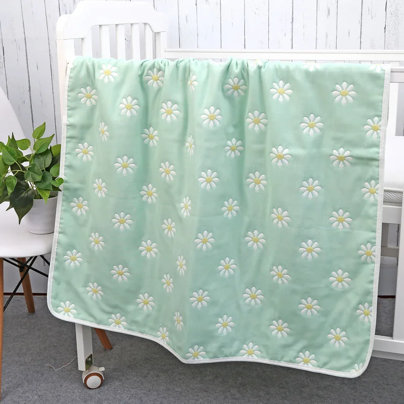 Newborn Summer 90X100cm Baby 100% Cotton Blankets 6 Layers Quilt Muslin Wrap Swaddle Stroller Baby Blankets Infant Bath Towel