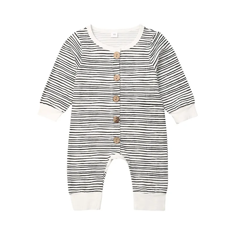 0-18months Newborn Baby Boys Clothes 2019 Autumn Baby Boys Rompers Solid Long Sleeve Button Camouflage Baby Boys Jumpsuits Suits