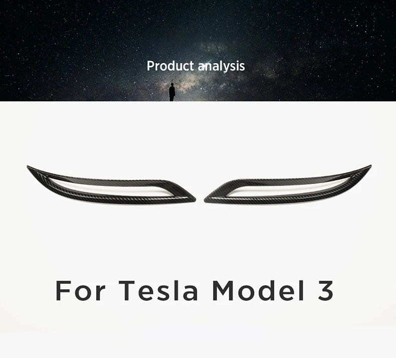 Lsrtw2017 для Tesla модель 3 Автомобильная задняя противотуманная фара рамка Отделка Декоративные Накладки для интерьера аксессуары углеродное волокно