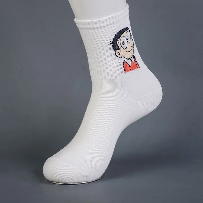 Dorami Doraemon носки с символикой аниме Nobita Nobi Minamoto Shizuka Konta Takeshi милые забавные женские весенние удобные белые хлопковые корейский носок