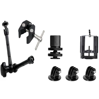 

11 Inch Adjustable Articulating Israeli Friction Magic Arm Video Rig Camera Clamp Mount Compatible For Gopro Sony Action Camer