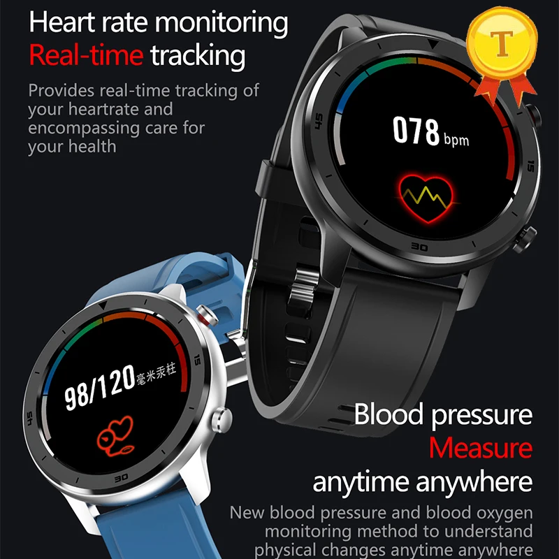 Смарт-часы IP68 водонепроницаемый спортивный фитнес-трекер Android ios умные часы с датчиком сердечного ритма кровяное давление монитор сна