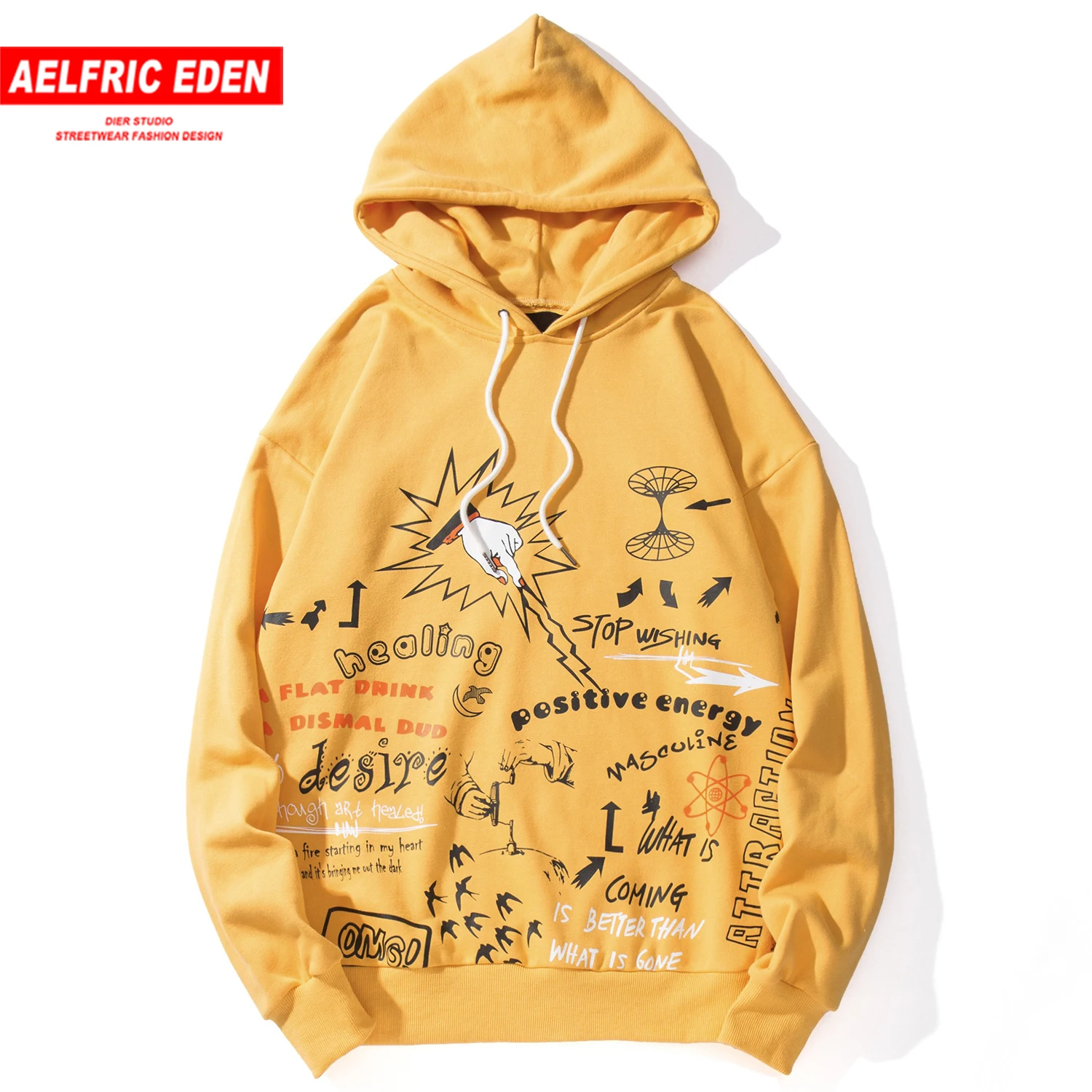 Мужская хлопковая толстовка с капюшоном в стиле хип хоп|Толстовки и свитшоты| |