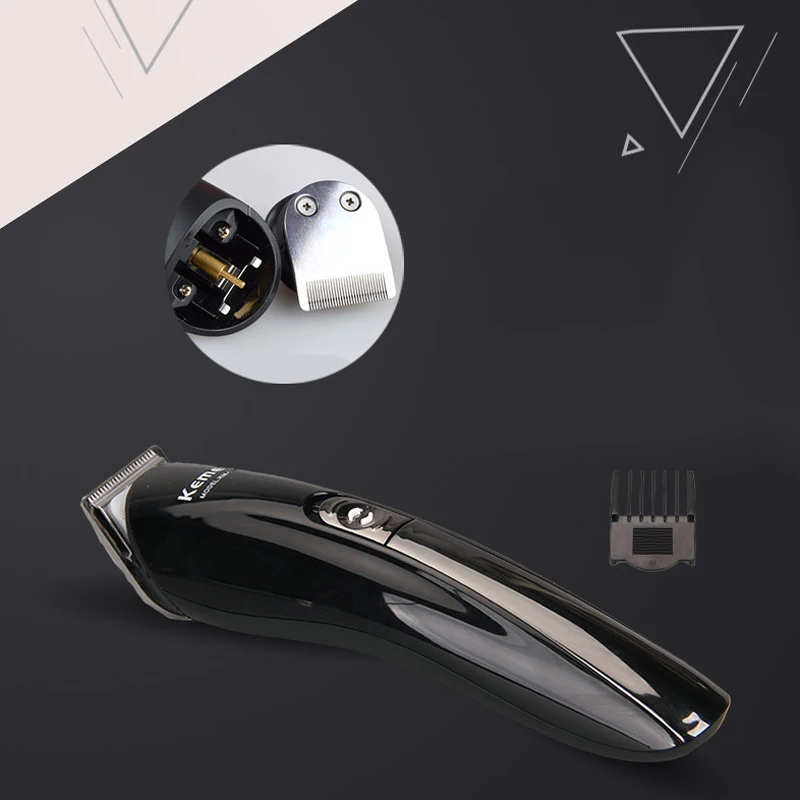Ceny Kemei 6 w 1 maszynka do włosów elektryczna Titanium trymer do włosów akumulator wielofunkcyjny mężczyźni ścinanie włosów maszyna 4 Limit grzebienie 40D