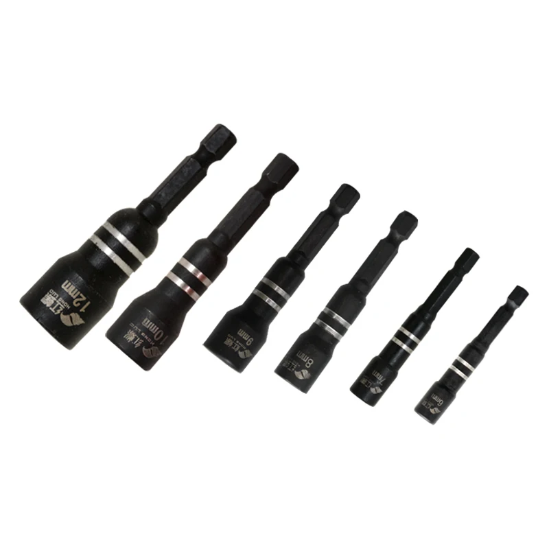 3/4/6/9pcs Hex Magnetic Socket Wrench Socket Electric Drill Tool Accessories Auto Repair Tool Impact Extension & Socket Adapter 5