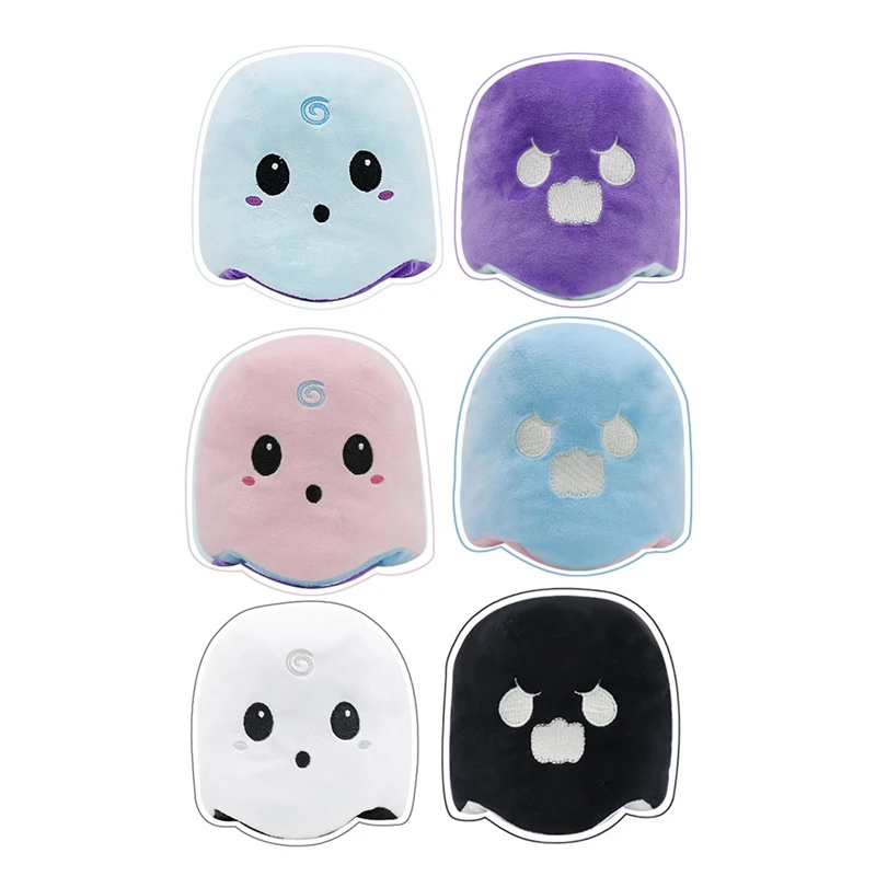 

Toy with Double Face Expression Ghost Mini Plush Doll Cute Flipped Luminous Ghost Doll Christmas Present