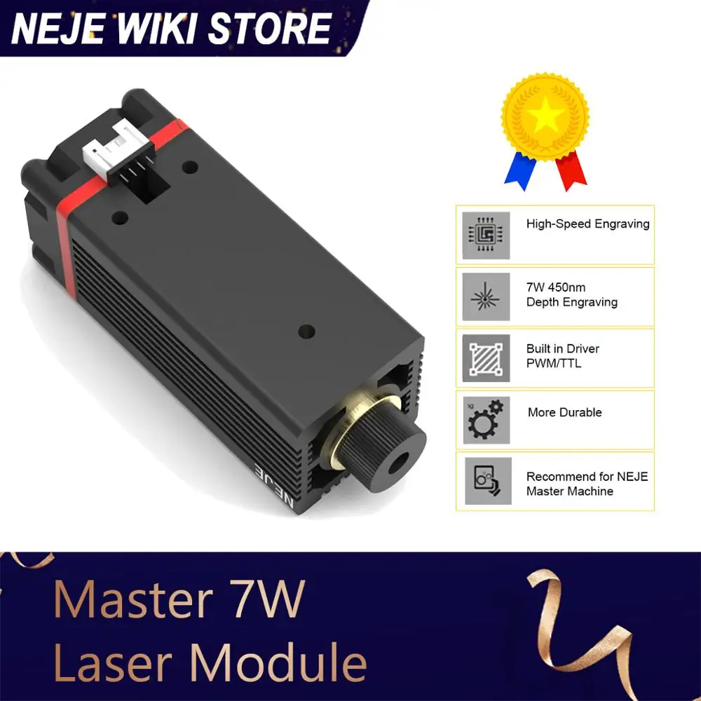 

NEJE 7W Laser Engraver Module for CNC Laser Cutting Engraving Machine, Powerful 3D Portable Printer Cutter Woodworking Tools