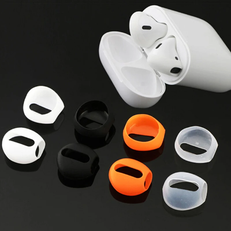 2 штуки Пара амбушюры для наушников Airpods силиконовый чехол ушные вкладыши iphone 7 7plus