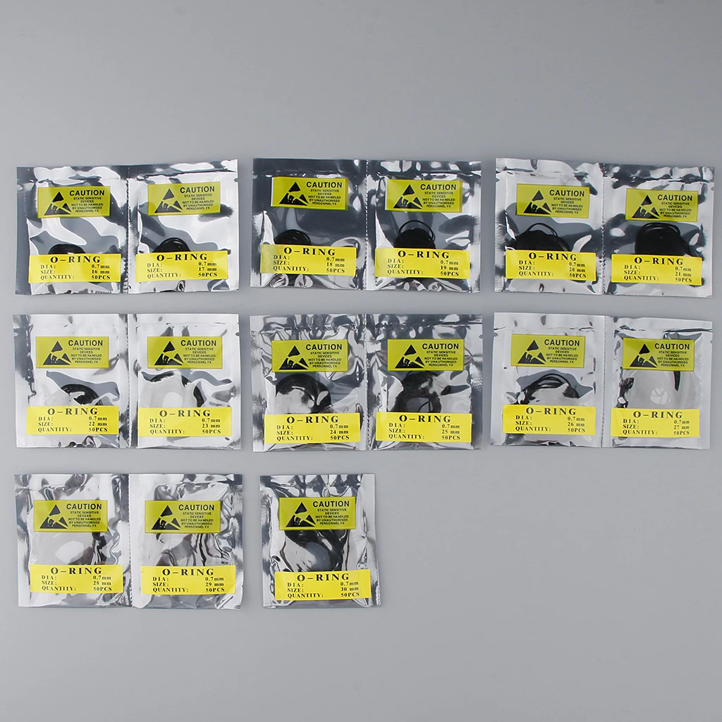 Blesiya 750pcs Lot Watch Back Rubber Gasket O Ring Silicone Seal Replacement