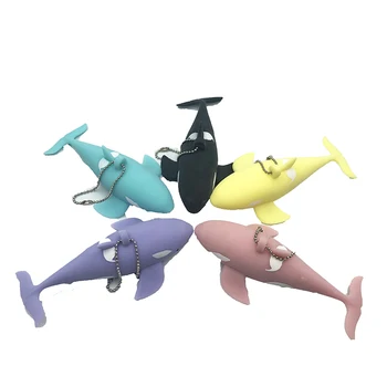 

9CM Squishy Kawaii Shark Anti Stress Halloween Toys Stress Relief Stretchy Decompression Decoration Keychain For kids Adult Toys