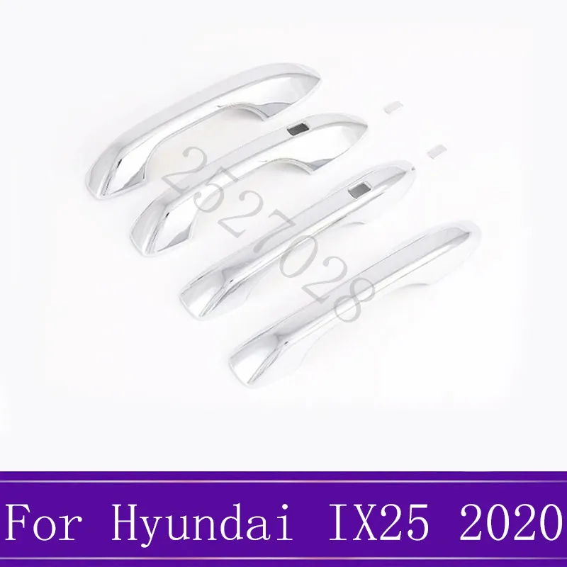 Подходит для hyundai Ix25 Новинка ABS Хромированная Автомобильная дверная ручка Крышка отделка молдинг отделка накладка крышка защита автомобиля аксессуары