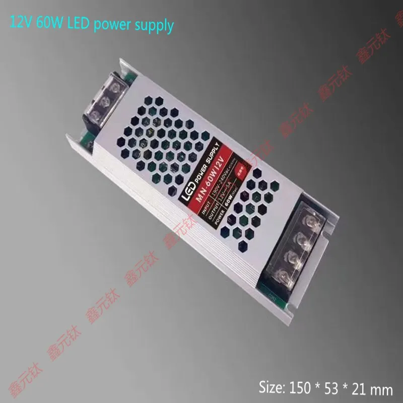 DC12V Ultra Thin LED Power Supply 60W 100W 150W 200W 300W 400W Lighting Transformers AC190-240V LED Strips driving power