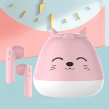 Беспроводные наушники, TWS, наушники, милые, для домашних животных, дизайн, стерео звук, наушники BT5.0+ EDR, спортивные, для iPhone, SamSung, для Xiaomi, HuaWei