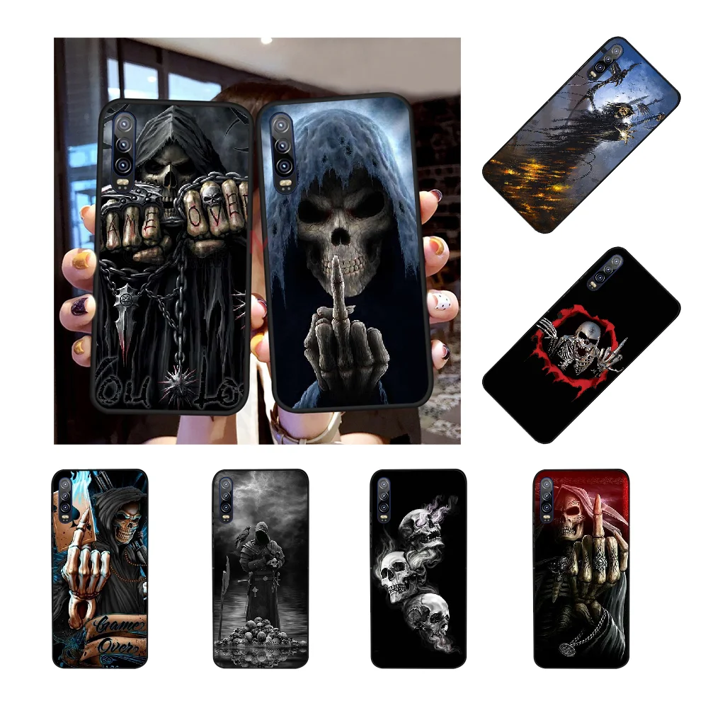 NBDRUICAI Grim Reaper Череп Скелет чехол для телефона Huawei Y5 Y6 Y7 Y9 Prime 2019 Enjoy 7 8 9 10 Plus |