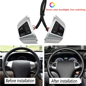 

Multifunction Steering Wheel Remote Control Button for H yundai Elantra HD 7 colors of backlight