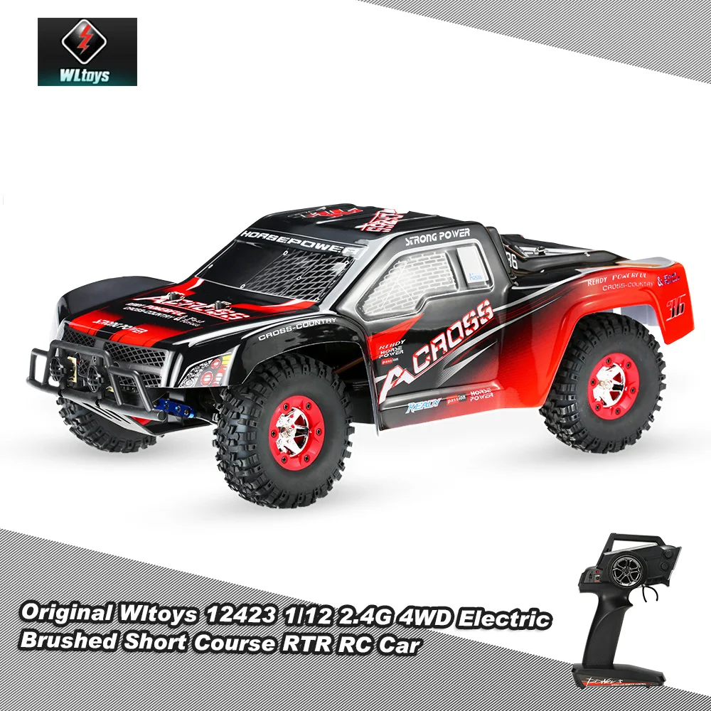 

2019 Wltoys 12423 50km/h High Speed truck off-road Short Course Truck 1/12 update version 2.4G 4WD RTR RC Car children's toys