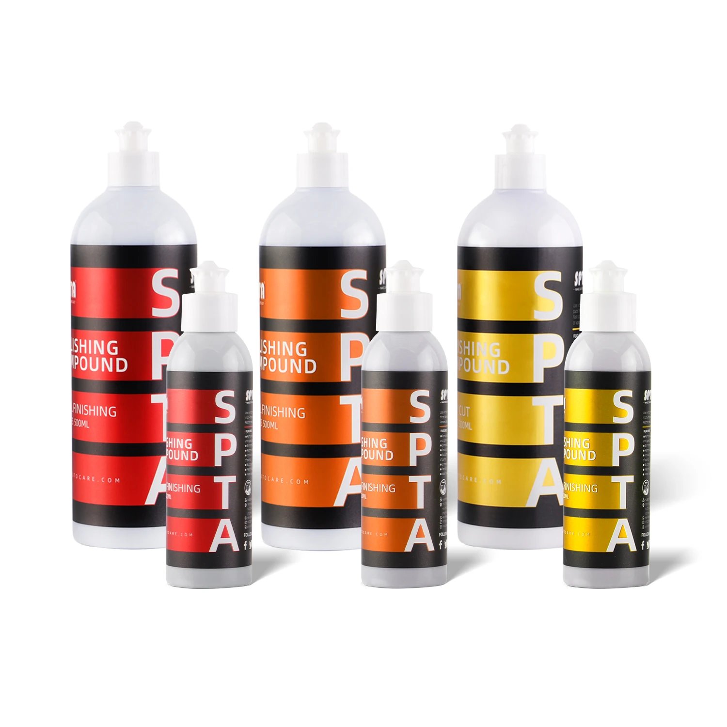 polijstcompound aangebracht met pad