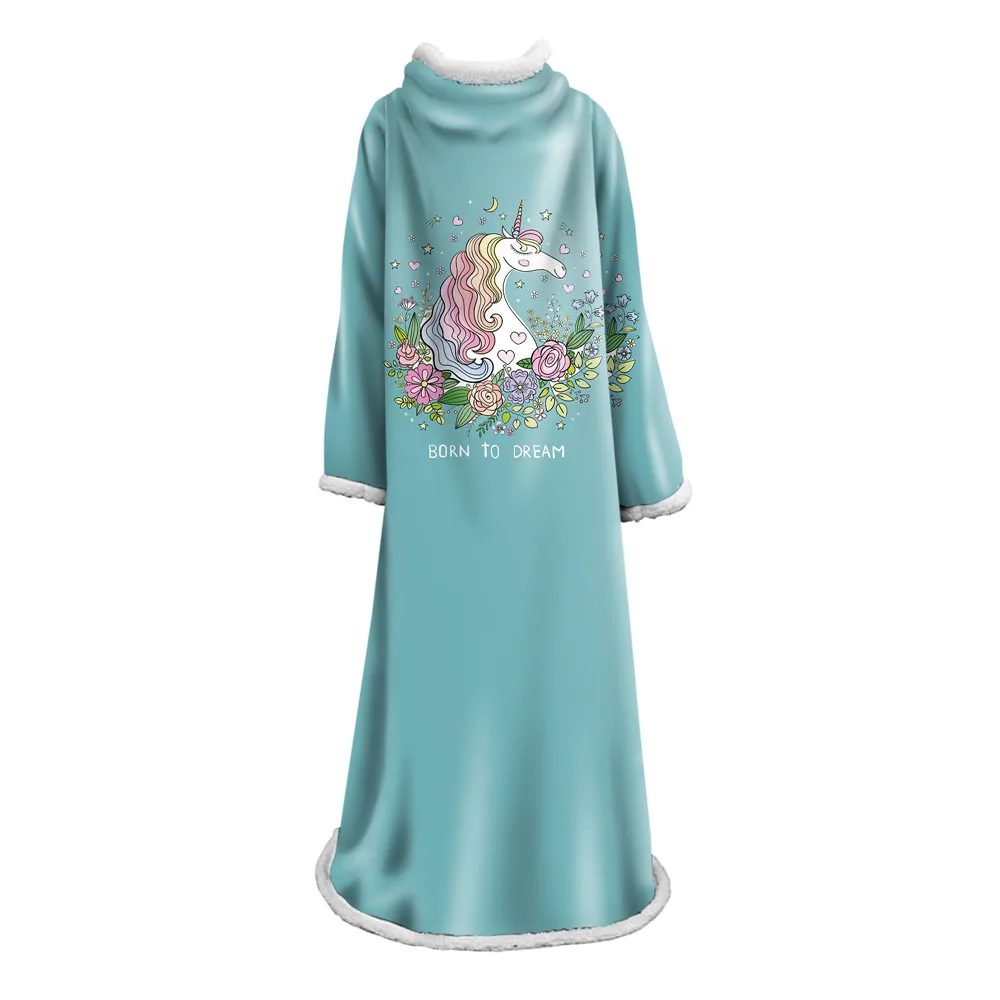 

Unicorn Plush Sleeve Blanket Soft Warm Bed Throw Blankets Cartoon Quilt Air condition Weighted Blanket Dropshipping