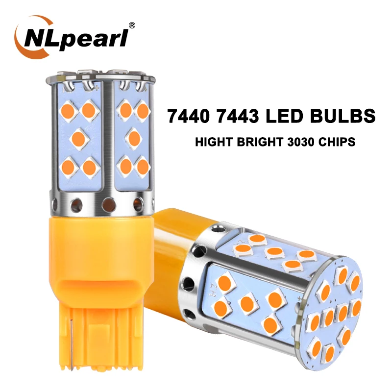 NLpearl 2x сигнальная лампа 7440 W21W светодиодный T20 7443 W21/5 Вт лампы 12V 35SMD 3030 чип обратный