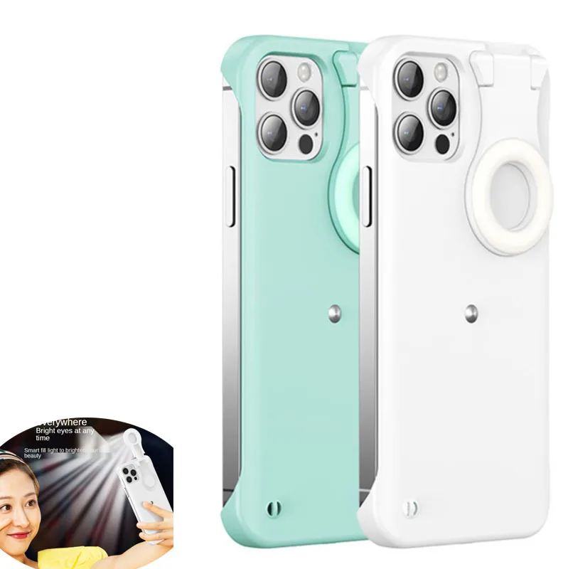 Кольцевой чехол для Apple iPhone 12 Pro Max светящийся со вспышкой красивых фотографий mini