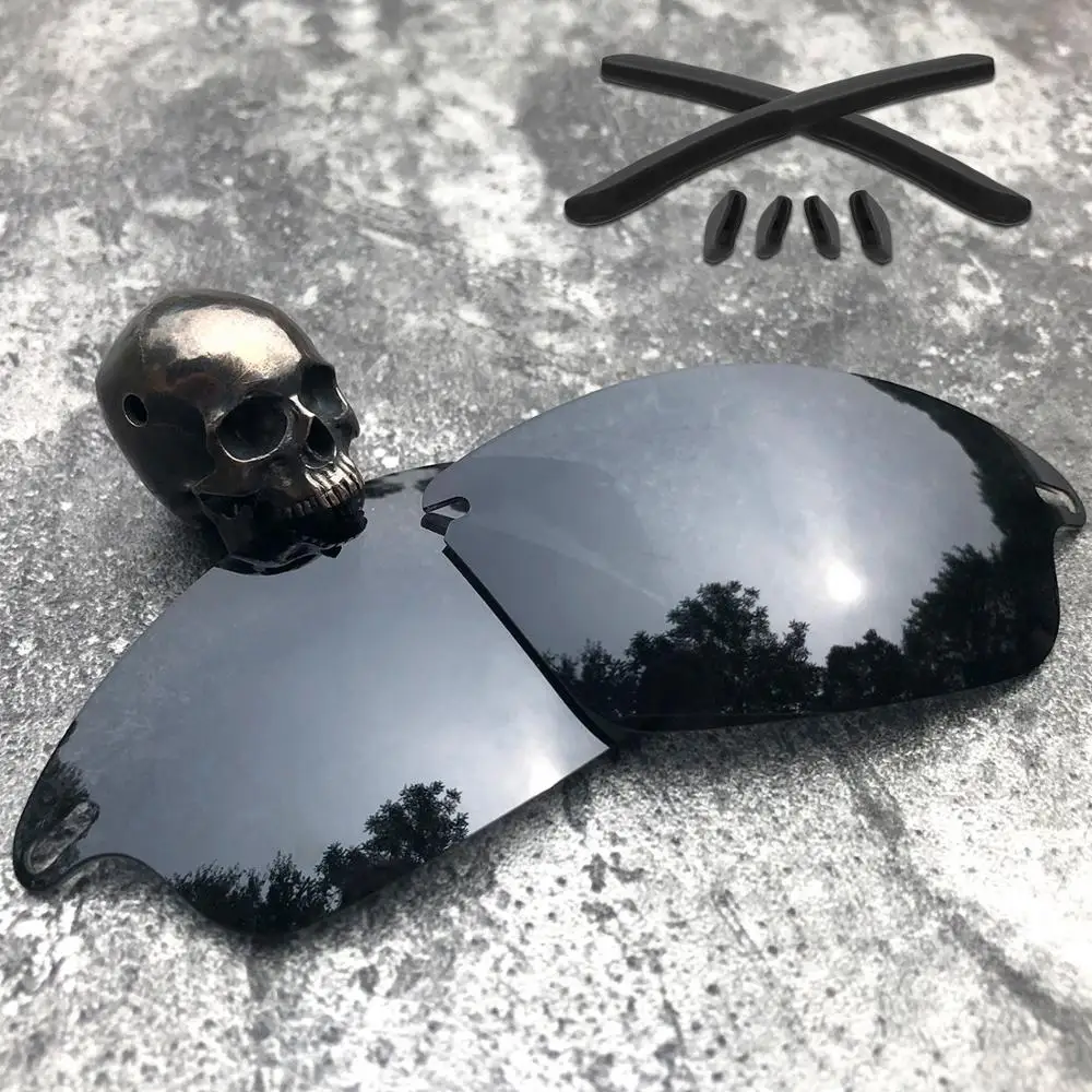 Black IR-Kit Firtox настоящие поляризованные Сменные линзы и носки с ушками и носоупоры для солнцезащитных очков-солнцезащитных очков ocley Fast Jacket OO9097(только линзы)-несколько - Цвет линз: Black IR-Kit