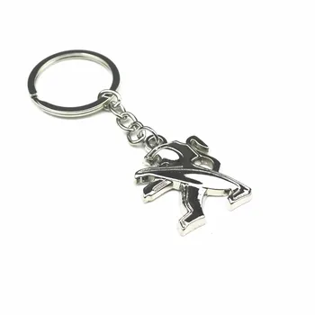 

Car Styling 3D Metal Fashion Keychain Key Rings for Peugeot 107 207 307 407 308 607 508 3008 decoration Accessories