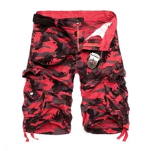 New US Size 2021Camouflage Loose Cargo Shorts Men Cool Summer Military Camo Short Pants Homme Cargo Shorts Drop Shipping