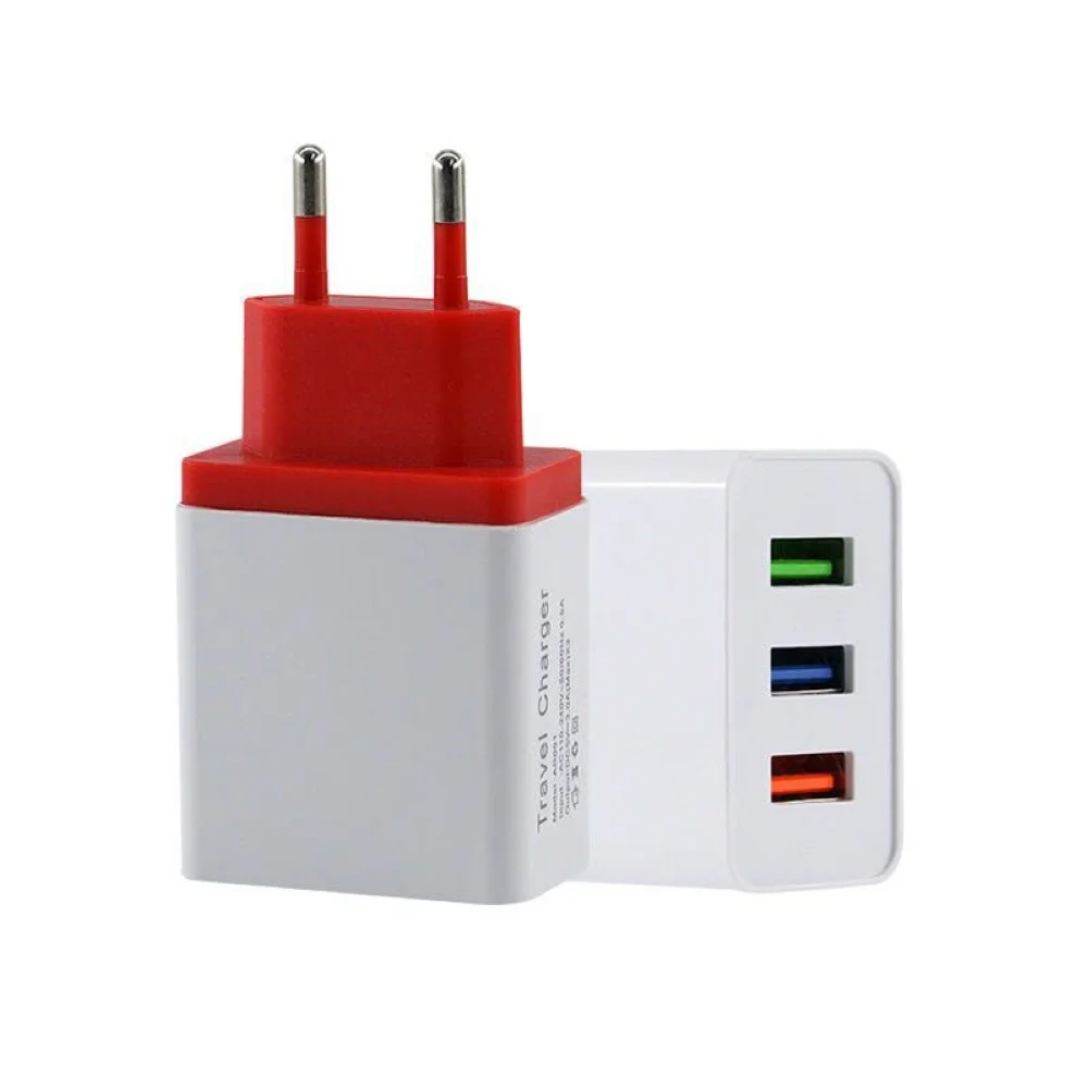 Быстрая зарядка 5 в 3 А 3 usb порта домашнее дорожное настенное зарядное устройство переменного тока адаптер питания для iPhone huawei телефон планшет USB зарядное устройство