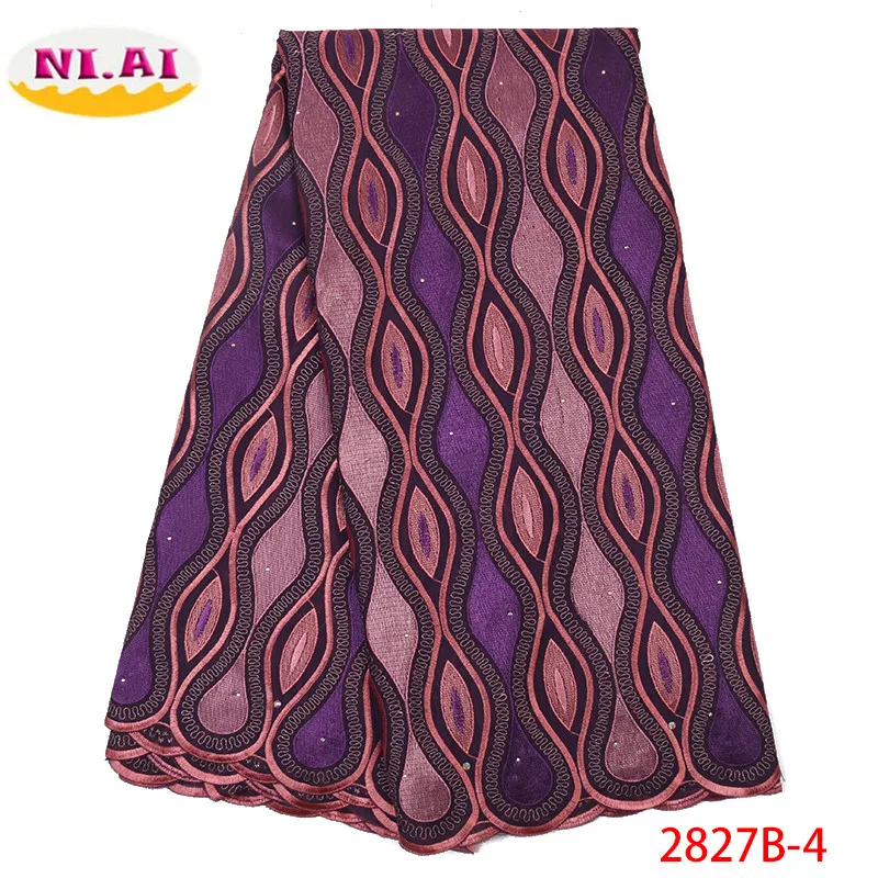 

NIAI Swiss Voile Lace Fabric 2019 High Quality Lace Best Selling African Wedding Lace Cotton Lace Material Party Dress XY2827B-4