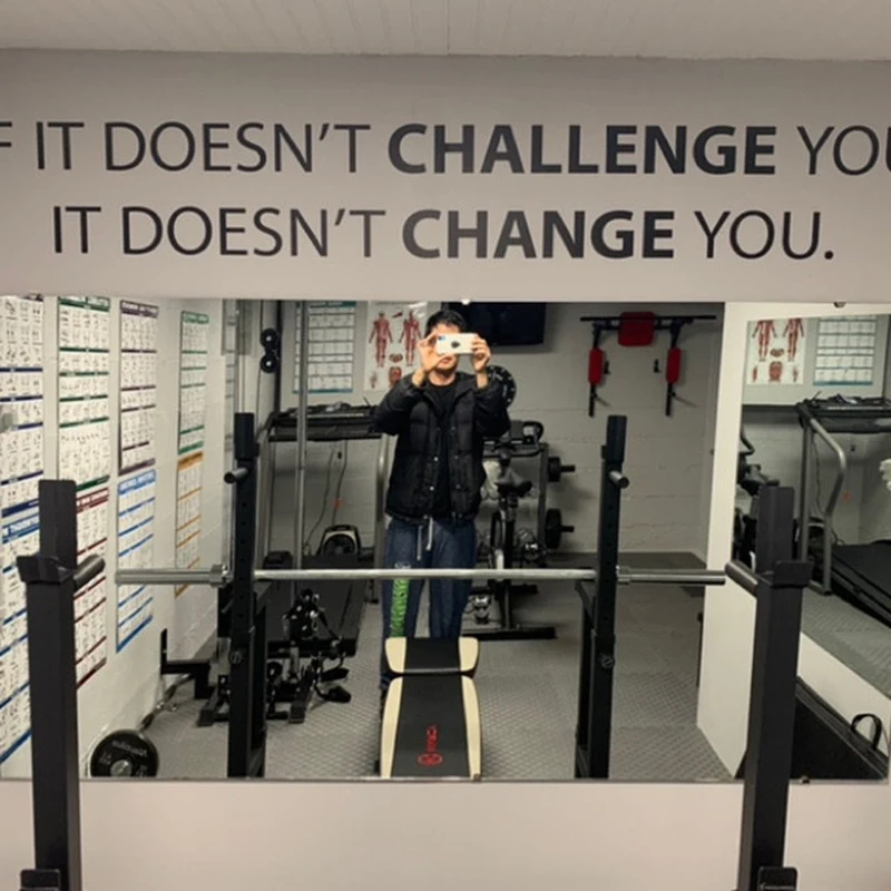 If It Doesn't CHALLENGE You. It Doesn't CHANGE You Wall Sticker Classroom Gym Fitness Inspirational Quote Wall Decal Vinyl Decor (1)
