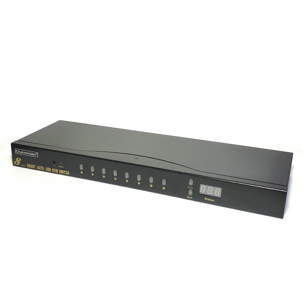 Charmvision UVK801A 8 шт. USB VGA 3,5 мм аудио KVM переключатель с клавиатурой Горячий Ключ автоматический переключатель сканирования дистанционного управления 4 порта USB2.0