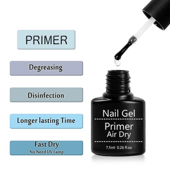 

Lghzlink Fast Air Dry Primer UV LED Gel Base Primer No Need Of UV/LED Lamp Soak Off Gel Nail Polish For Nail Art Design