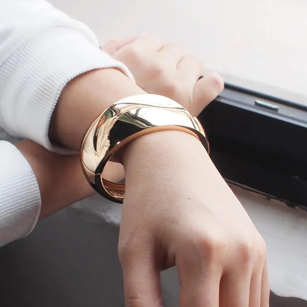 MANILAI Большой Браслет манжета из сплава браслеты для женщин металлические