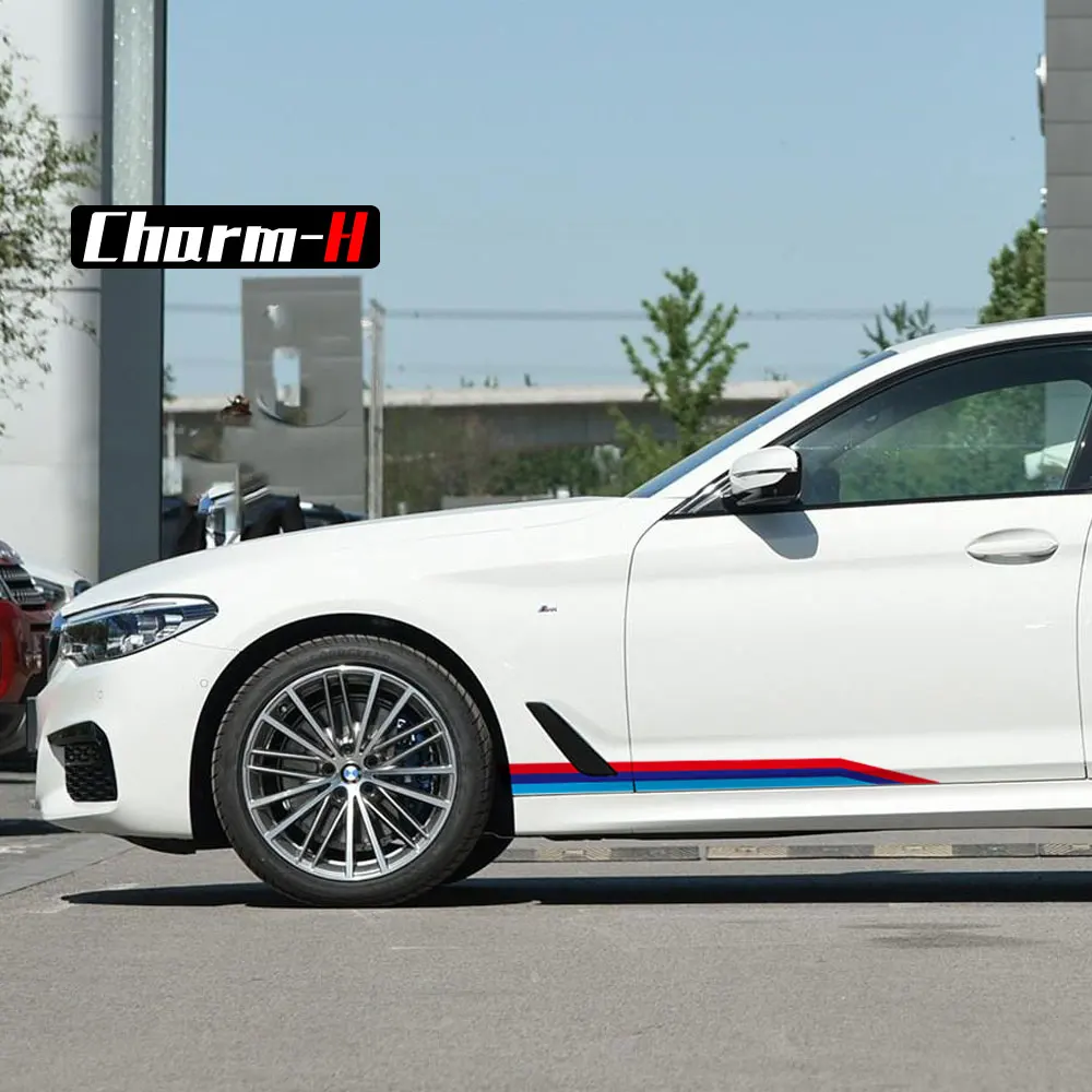 2X автомобильный StylingTricolor представление боковые полосы юбка наклейки Наклейка