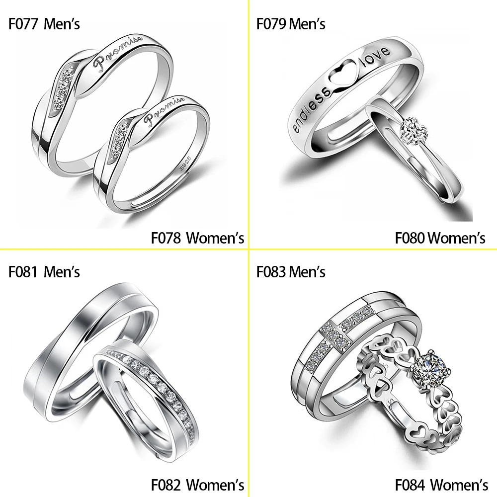 Couple Rings 1 pc Trendy Pledge Love Token Ring With Letter His Queen&Her King Engraved Wedding Ring For Women&men Finger Rings