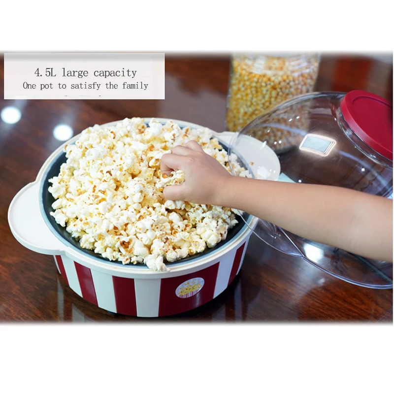 New Full-Automatic Electric Spherical Popcorn Machine Small Household Large-Capacity Homemade Popcorn Machine