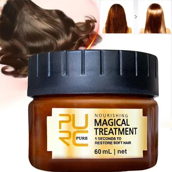

2PC Magical treatment mask 5 seconds Repairs damage restore hair 60ml for all hair types keratin Hair Scalp Treatment ##0