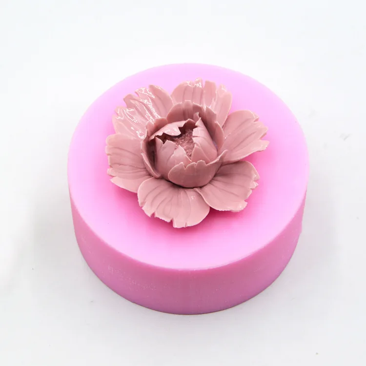 3dflower форма для изготовления мыла малого размера пион Fondant(сахарная) торт силиконовые формы инструмент для декорирования тортов шоколадная форма для торта на день рождения DIY инструмент для выпечки