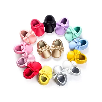 

10 Color Infant Shoes Baby Girls Sweet Style Bow Tassel Decoration Casual Soft Sole Prewalker Toddlers Shoes