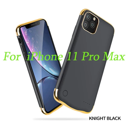 5500 мАч/6000 мАч Внешний Аккумулятор Чехол для iPhone 11 Pro Max зарядное устройство ультра-тонкий корпус задняя крышка для iPhone 11/11 Pro - Цвет: black for 11 Pro Max
