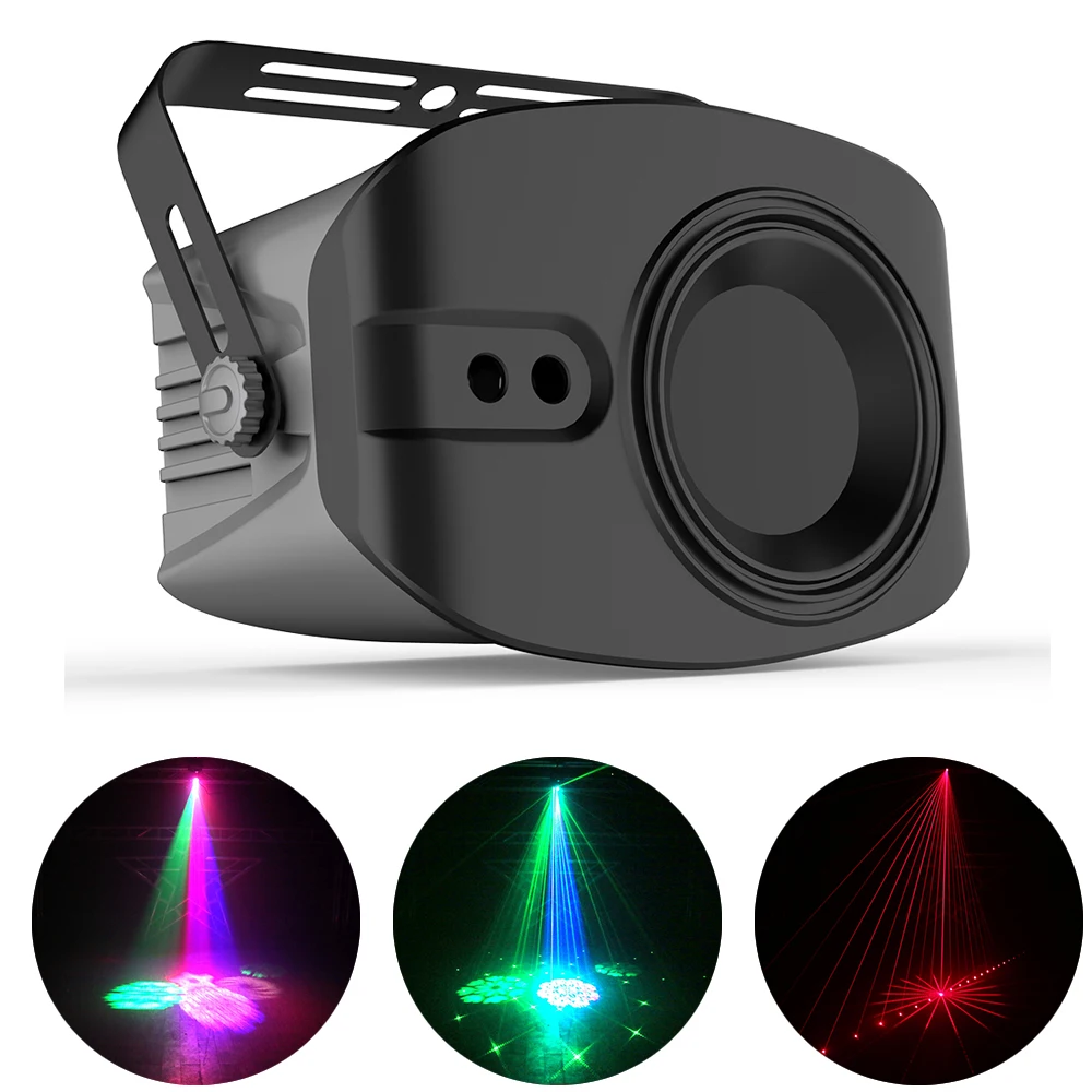 

48+4 Patterns RG Laser Projector Light Disco DJ Lights RGBW Party Lighting For Stage DJ Disco Decoration with Sound Activated