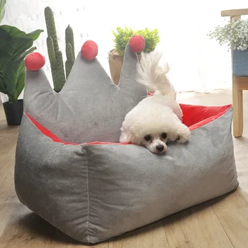 

Fully Removable and Washable Dog Kennel Cat Kennet Red Pet Winter Thicken Deep Warm Pet Large Dog Bed Warm Dog House Soft Nest
