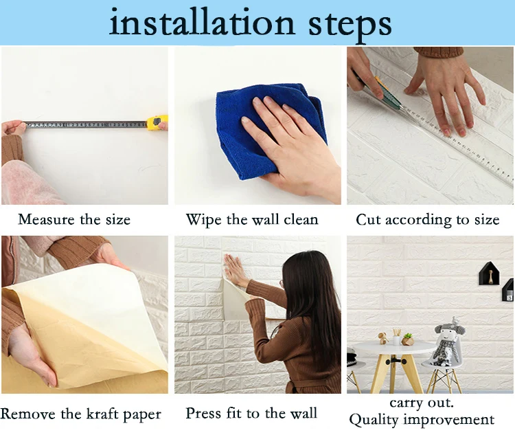 70x38cm 3D Wall Stickers Self Adhesive Foam Brick Room Decor DIY 3D Wallpaper Wall Decor Living Wall Sticker For Kids Room